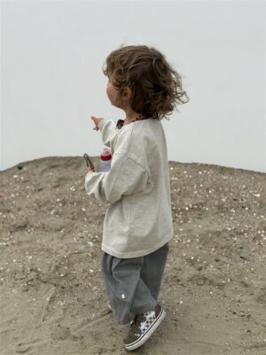 LITTLE LEAN STONE PANTS GREY