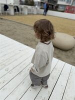 LITTLE LEAN STONE PANTS GREY
