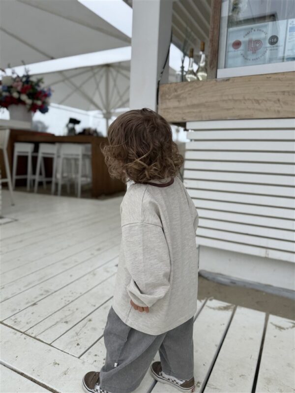 LITTLE LEAN STONE PANTS GREY