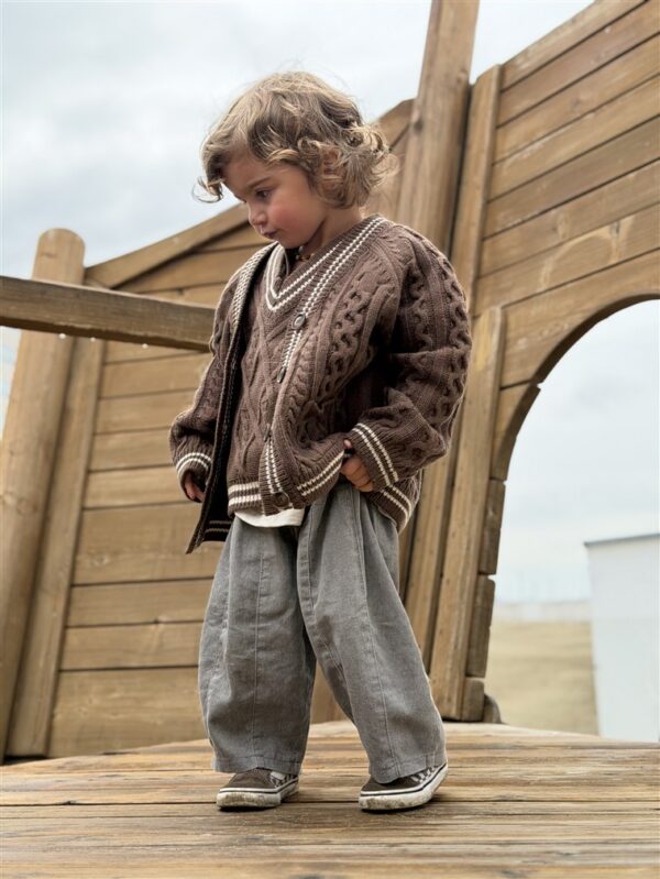 LITTLE LEAN STONE PANTS GREY