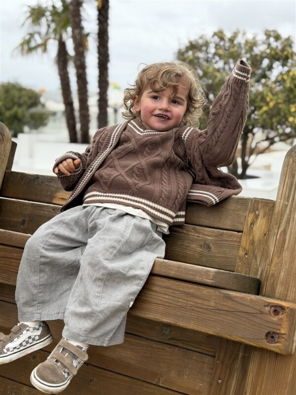 LITTLE LEAN STONE PANTS GREY