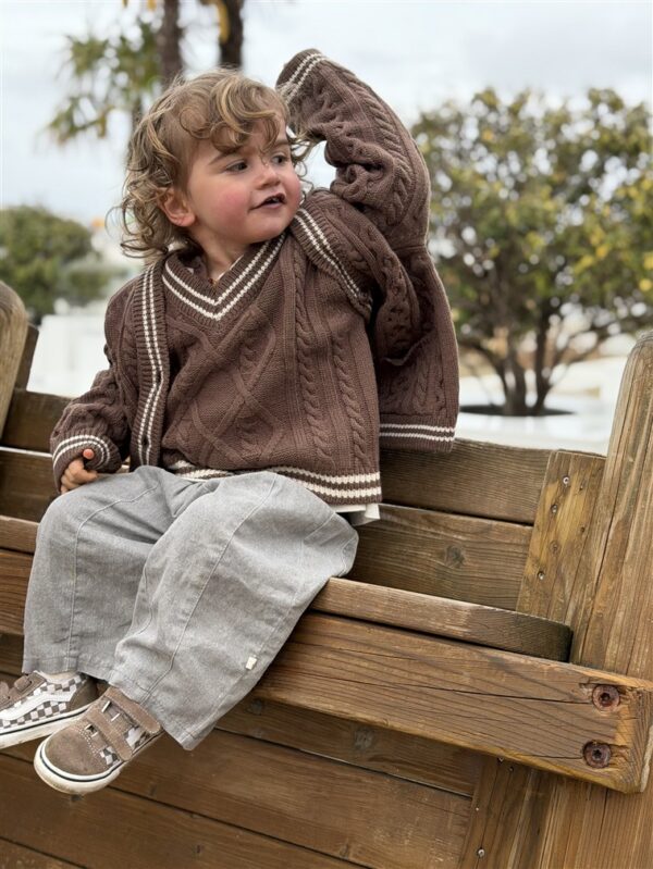 LITTLE LEAN STONE PANTS GREY
