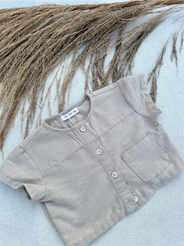 Henri Linen Shirt Beige