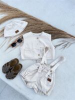 Denim Gilet Beige