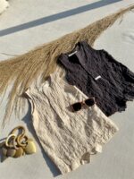 Dimple Cotton Suit Charcoal