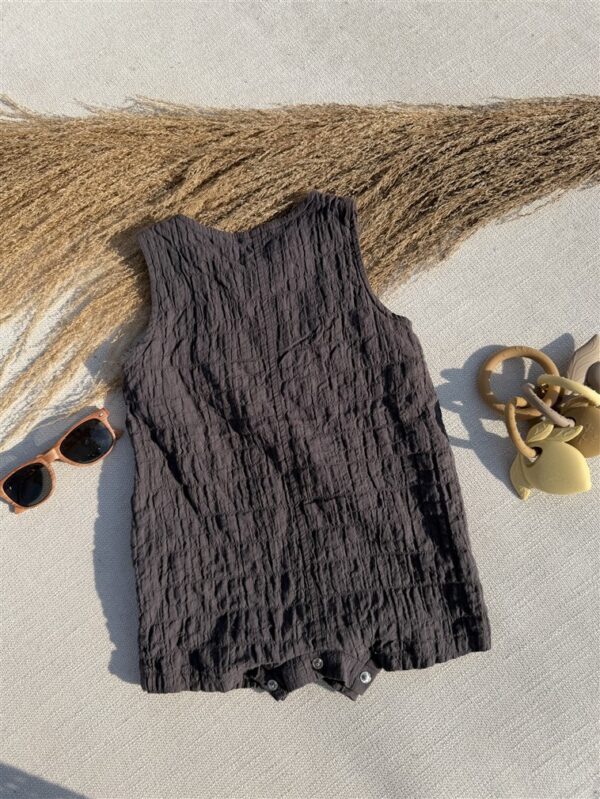 Dimple Cotton Suit Charcoal