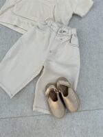 LITTLE LEAN WIDE LEG JEANS STITCHED