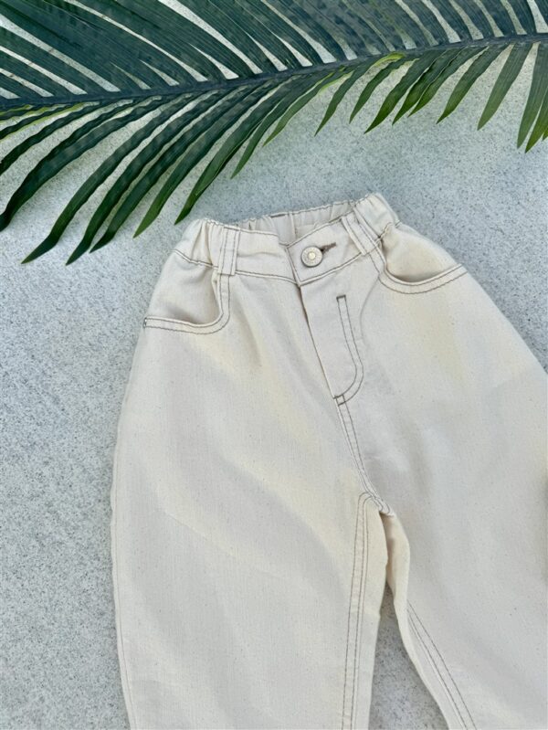 LITTLE LEAN WIDE LEG JEANS STITCHED