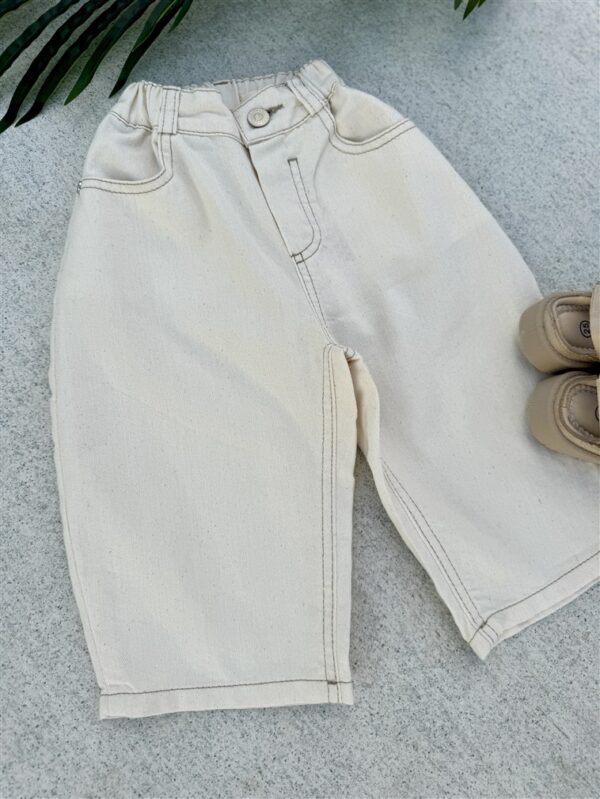 LITTLE LEAN WIDE LEG JEANS STITCHED