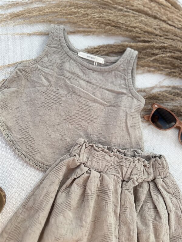 Oat Lace Set Top+Pantalon