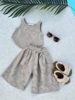 Oat Lace Set Top+Pantalon