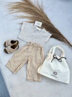 LITTLE LEAN BREEZE KNIT LACED TEE