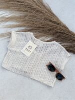 LITTLE LEAN BREEZE KNIT LACED TEE