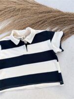 Bold Stripe Collar Tee