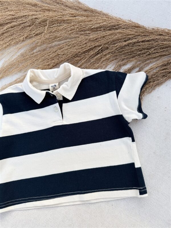 Bold Stripe Collar Tee