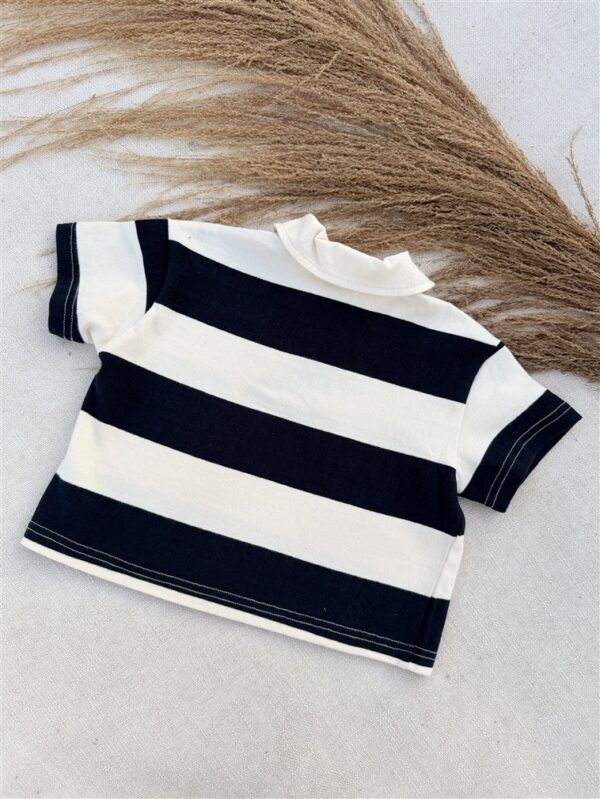 Bold Stripe Collar Tee