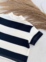 Bold Stripe Collar Tee