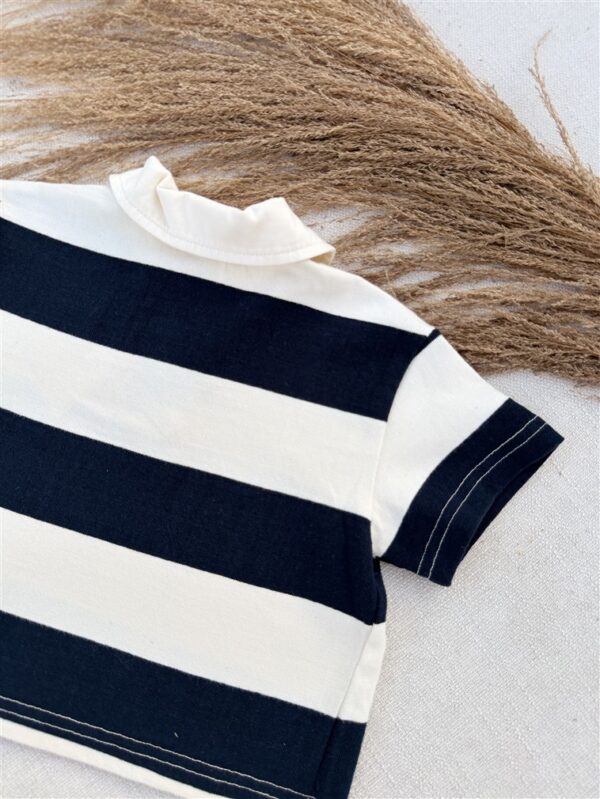 Bold Stripe Collar Tee