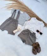 LITTLE LEAN BASIC COTTON SHORT CHARCOAL