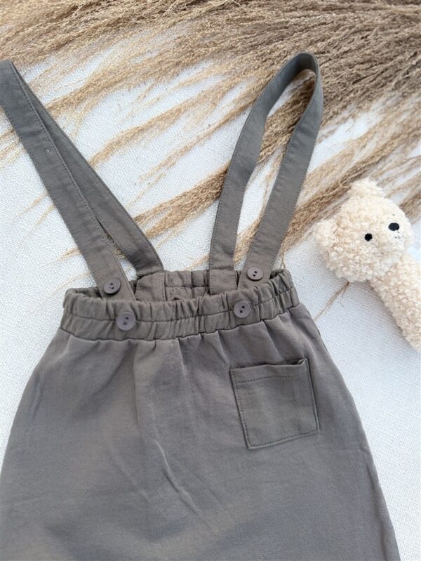 LITTLE LEAN THE BASIC COTTON SUSPENDER CHARCOAL