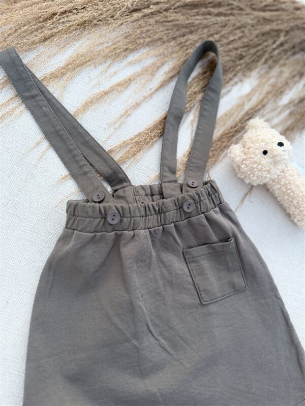 LITTLE LEAN THE BASIC COTTON SUSPENDER CHARCOAL