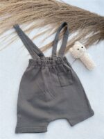 LITTLE LEAN THE BASIC COTTON SUSPENDER CHARCOAL