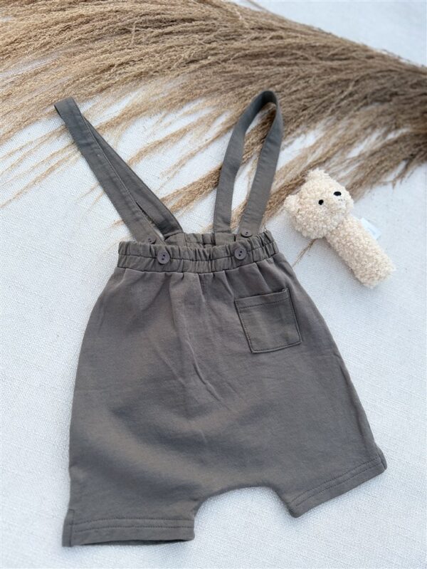 LITTLE LEAN THE BASIC COTTON SUSPENDER CHARCOAL