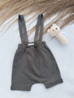 LITTLE LEAN THE BASIC COTTON SUSPENDER CHARCOAL