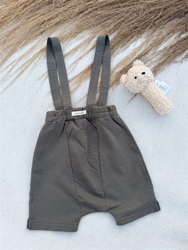 LITTLE LEAN THE BASIC COTTON SUSPENDER CHARCOAL
