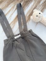 LITTLE LEAN THE BASIC COTTON SUSPENDER CHARCOAL