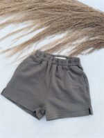 LITTLE LEAN BASIC COTTON SHORT CHARCOAL