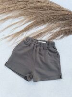 LITTLE LEAN BASIC COTTON SHORT CHARCOAL