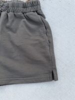 LITTLE LEAN BASIC COTTON SHORT CHARCOAL