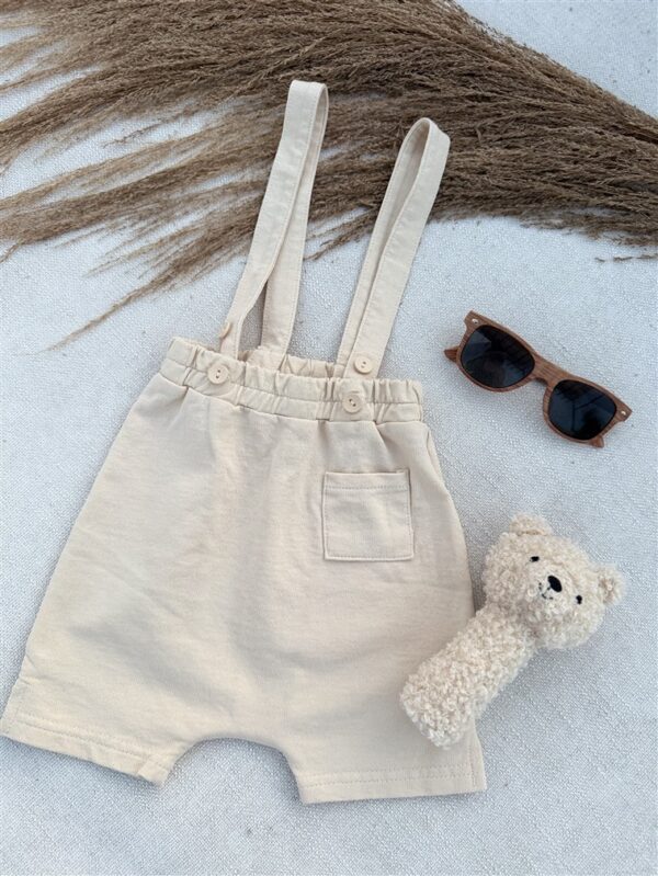 LITTLE LEAN THE BASIC COTTON SUSPENDER BEIGE