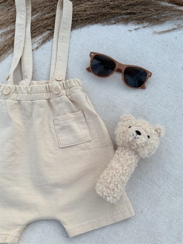 LITTLE LEAN THE BASIC COTTON SUSPENDER BEIGE