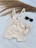 LITTLE LEAN THE BASIC COTTON SUSPENDER BEIGE