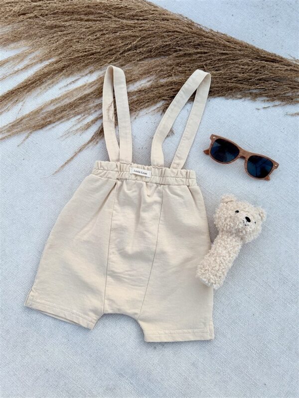 LITTLE LEAN THE BASIC COTTON SUSPENDER BEIGE