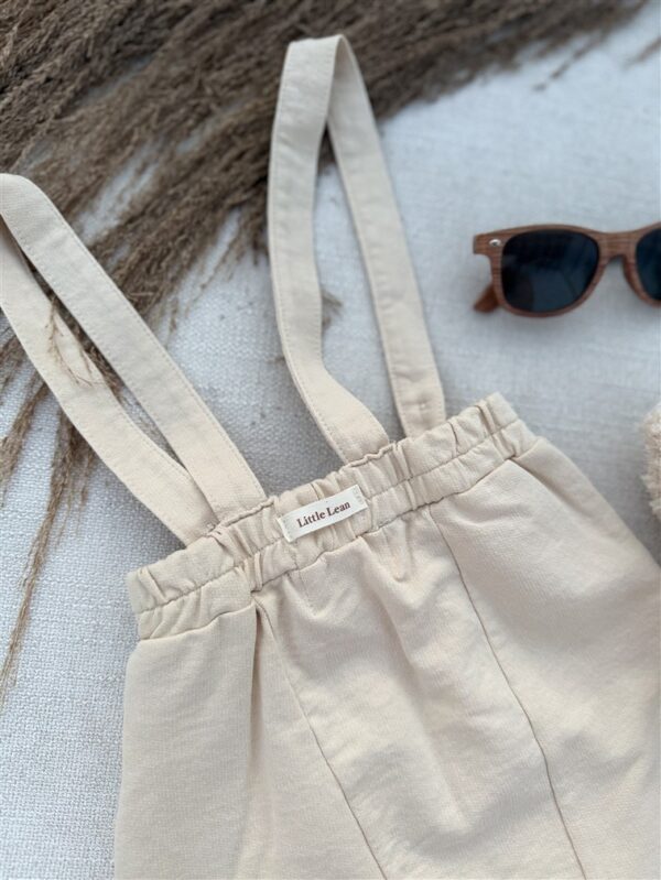 LITTLE LEAN THE BASIC COTTON SUSPENDER BEIGE