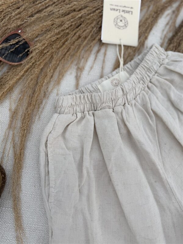 LITTLE LEAN CLOUD LINEN PANTS