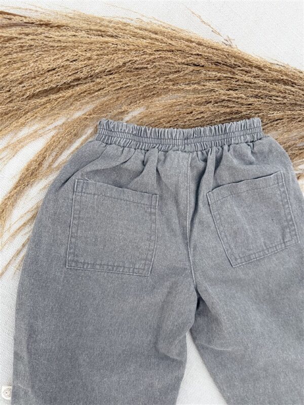 LITTLE LEAN STONE PANTS GREY