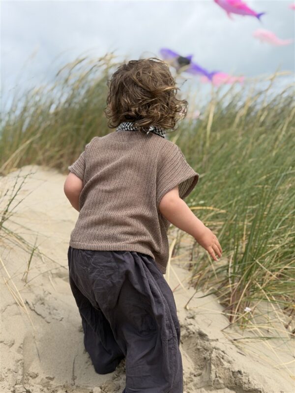 LITTLE LEAN Curve Pants Cotton Charcoal