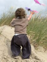 LITTLE LEAN Curve Pants Cotton Charcoal