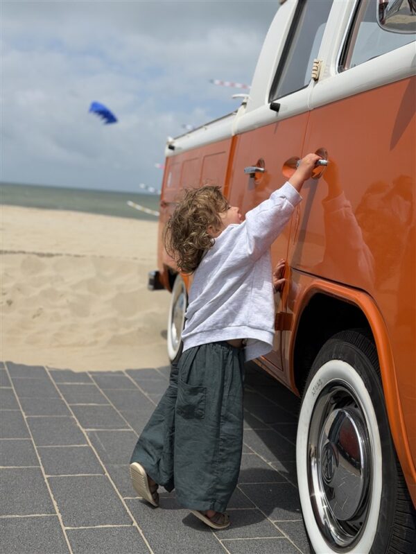 LITTLE LEAN Linnen Mood Pants Sage 100%Linnen