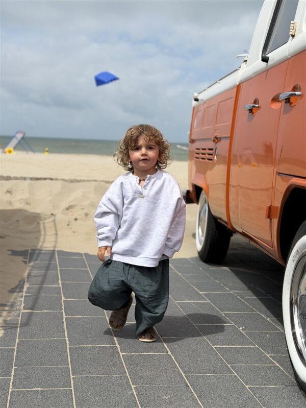 LITTLE LEAN Linnen Mood Pants Sage 100%Linnen