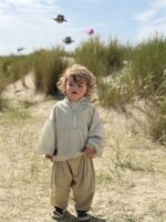 LITTLE LEAN Curve Pants Cotton Beige