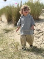 LITTLE LEAN Curve Pants Cotton Beige