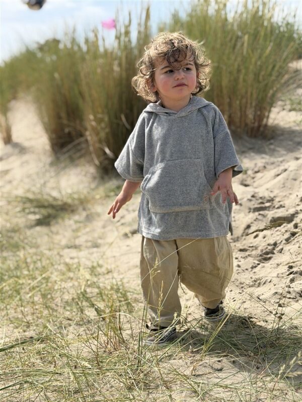 LITTLE LEAN Curve Pants Cotton Beige