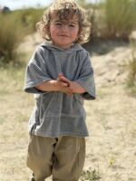 LITTLE LEAN Curve Pants Cotton Beige