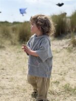 LITTLE LEAN Curve Pants Cotton Beige