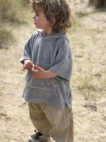LITTLE LEAN Curve Pants Cotton Beige